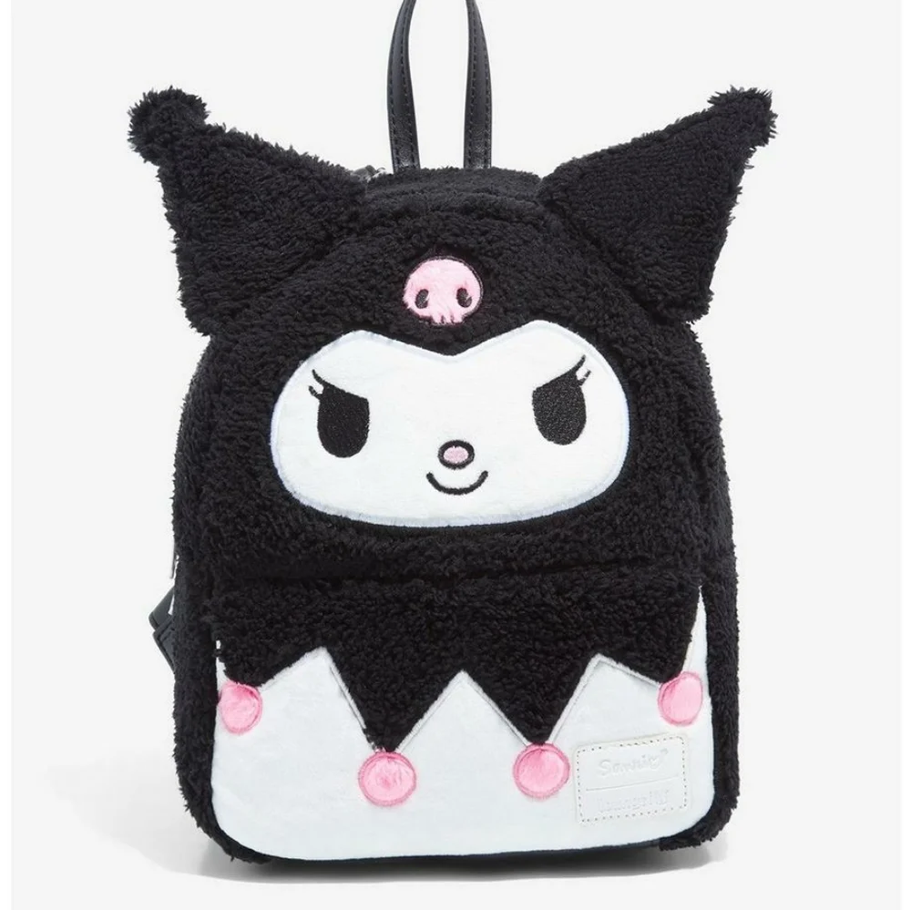 Loungefly Sanrio Kuromi faux fur mini backpack Anime